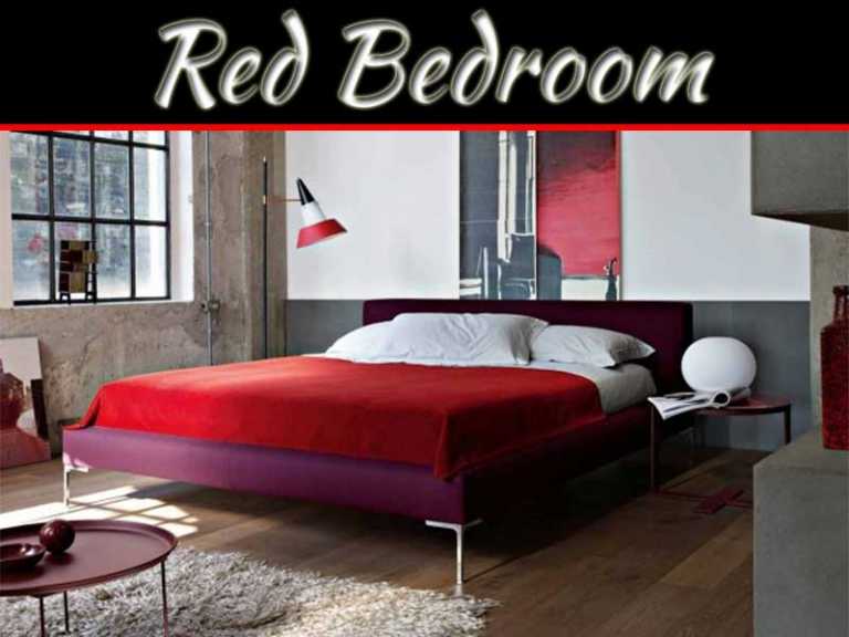 Décor Of Bedroom In Red