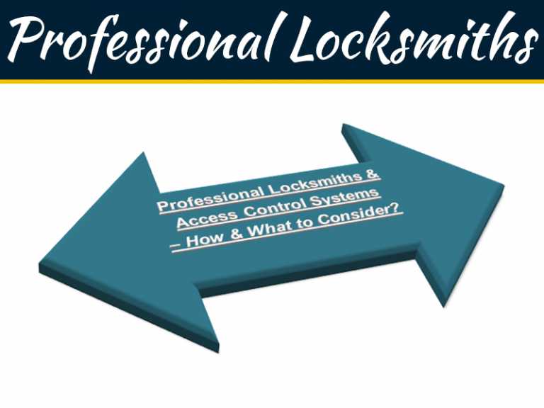 Professional Locksmiths & Access Control Systems – How & What to Consider?
