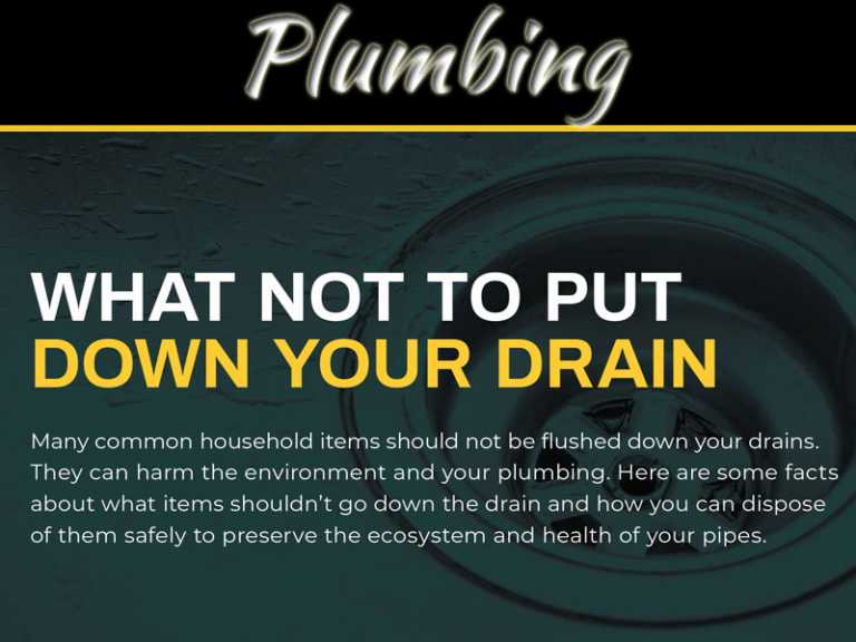 What Not To Put Down Your Drain
